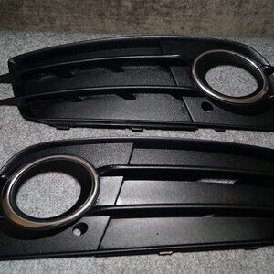 Audi A4 B8 S-Line Bumper 2008-2012 Fog Light Lamp Grille Black/Chrome Trim